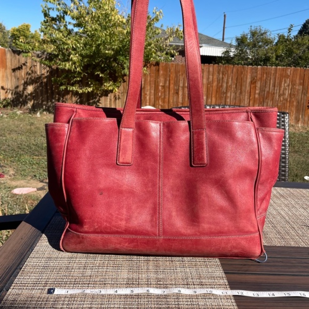 Coach Red Leather Bag